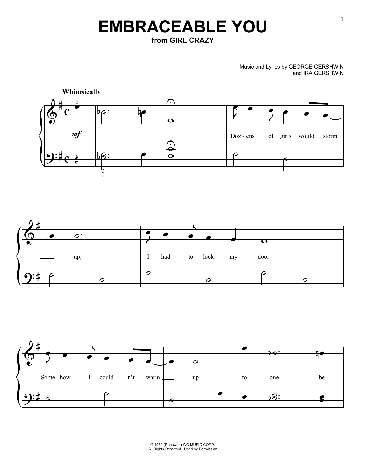 Produktgalerie: Seite 1 von 1 Embraceable You, George Gershwin & Ira Gershwin, Klavier