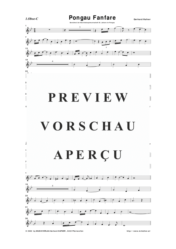 Product gallery: Page 11 of 11 Pongau-Fanfare, , (large wind orchestra)