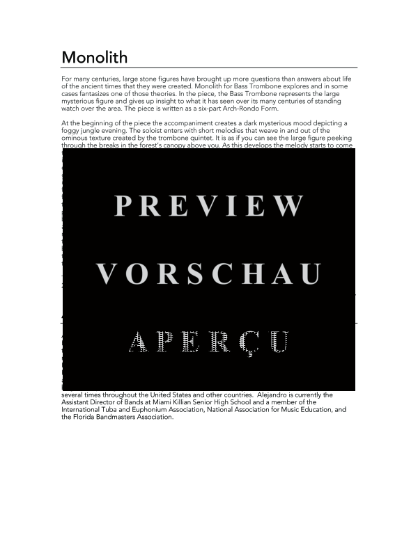 Produktgalerie: Seite 4 von 11 Monolith, , (Ensemble Tuba + Posaunen Quintett)