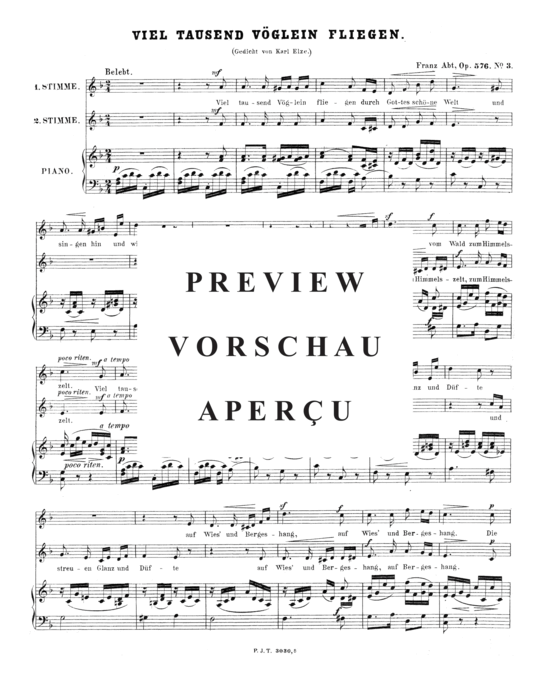 Product gallery: Page 2 of 3 Viel tausend Vöglein fliegen , , Piano and Voice