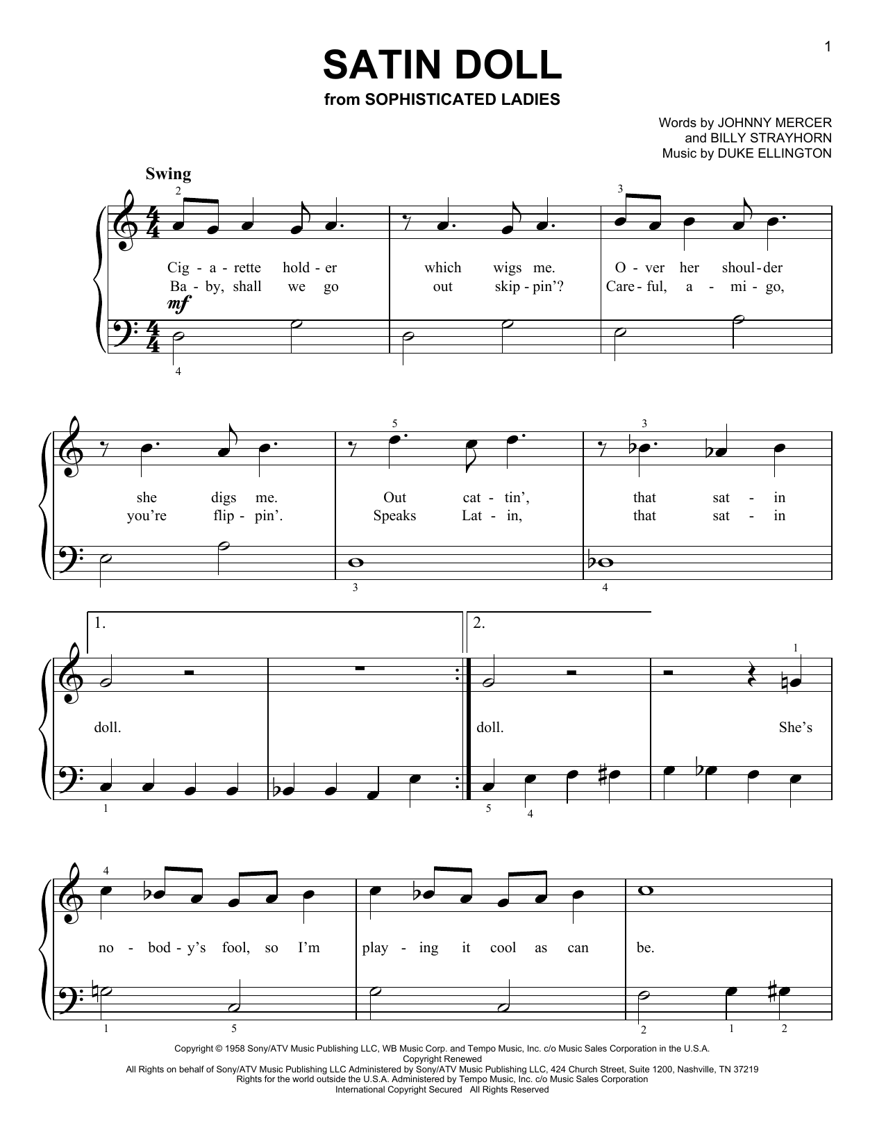 Produktgalerie: Seite 1 von 1 Satin Doll, Duke Ellington, Klavier