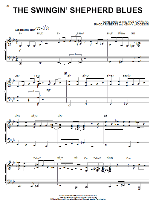 Product gallery: Page 1 of 1 The Swingin' Shepherd Blues (arr. Brent Edstrom), Moe Koffman