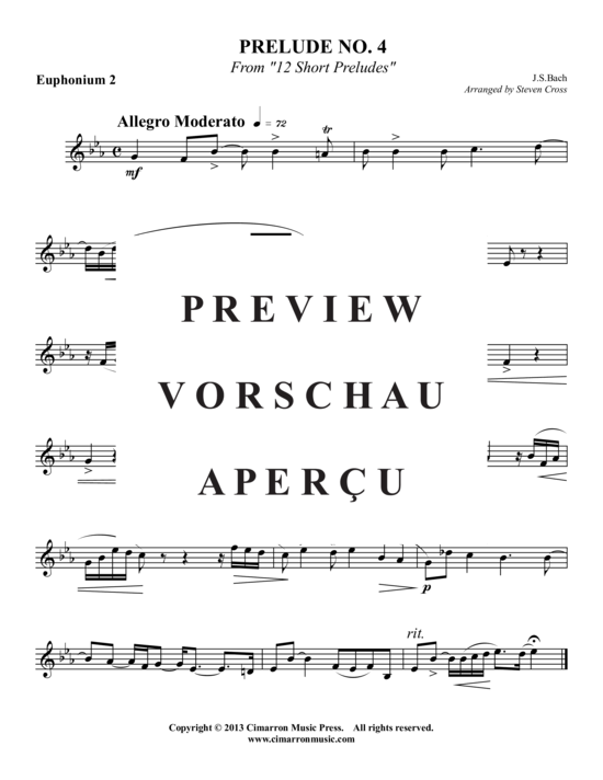 Product gallery: Page 7 of 9 Prelude Nr. 4 , , (2x Baritone, 2x Tuba)