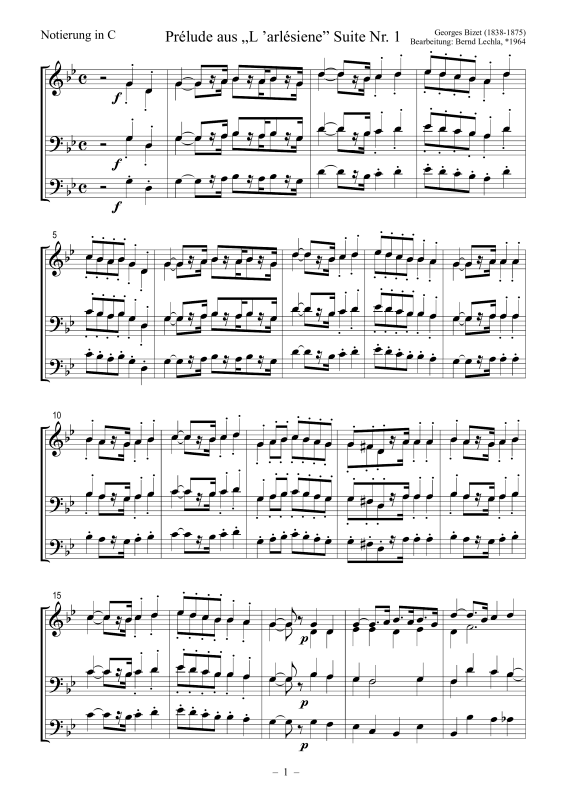Produktbild zu: Prélude aus L'Arlésienne Suite Nr. 1Georges Bizet