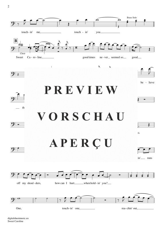 Produktgalerie: Seite 3 von 4 Sweet Caroline, Diamond, Neil, (Violoncello)