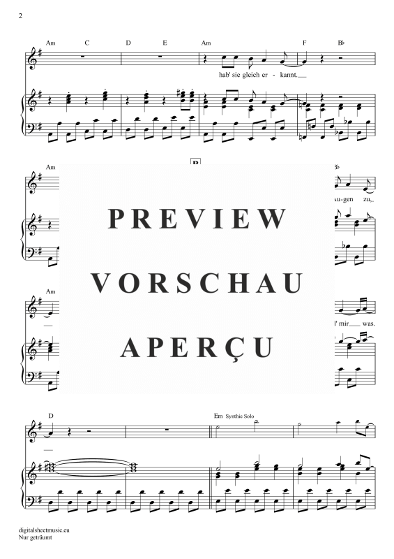 gallery: Nur geträumt, Nena, Klavier, Gesang & Akkorde