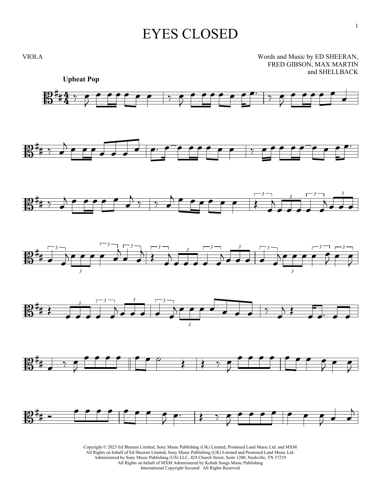 Product gallery: Page 1 of 1 Eyes Closed, Ed Sheeran