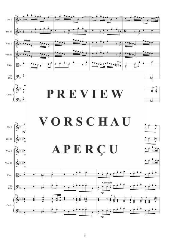 Produktgalerie: Seite 9 von 11 Concerto No.3 in F-Dur Op.9, , 2 Oboen Solo, Streicher Ensemble und Cembalo BC