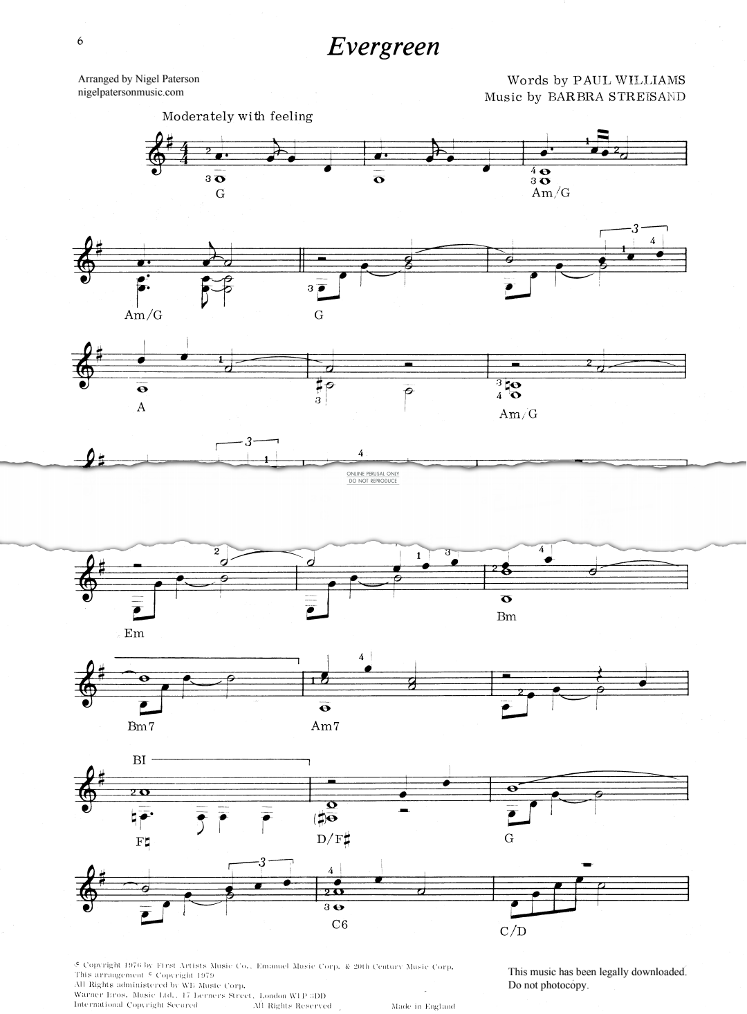 Product gallery: Page 1 of 1 Evergreen, Barbra Streisand