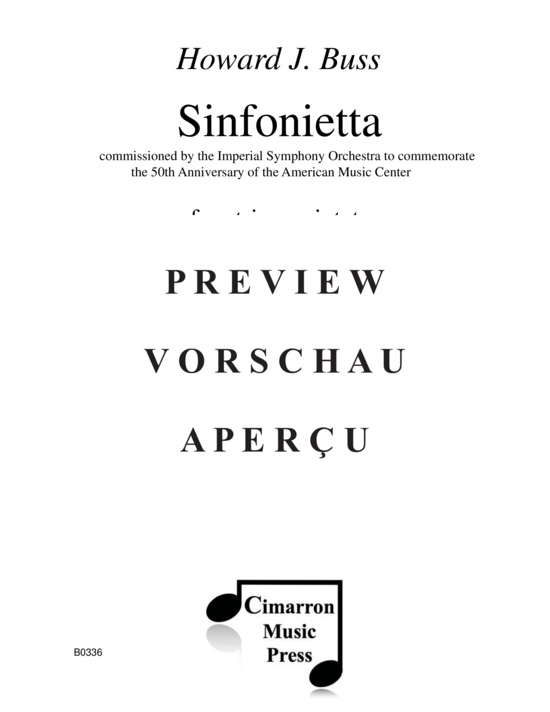 Produktgalerie: Seite 2 von 21 Sinfonietta , , (Streichquintett: 2 Geigen, Bratsche, Cello und Kontrabass)