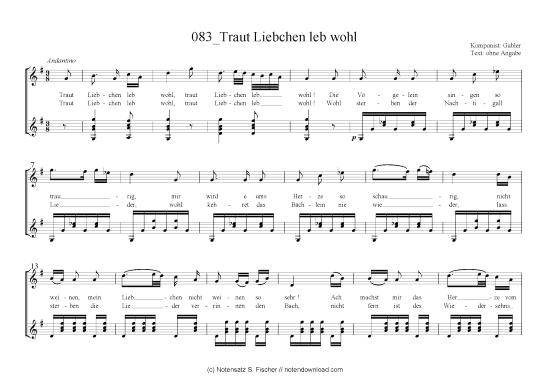 Produktbild zu: Traut Liebchen leb wohl Gabler 