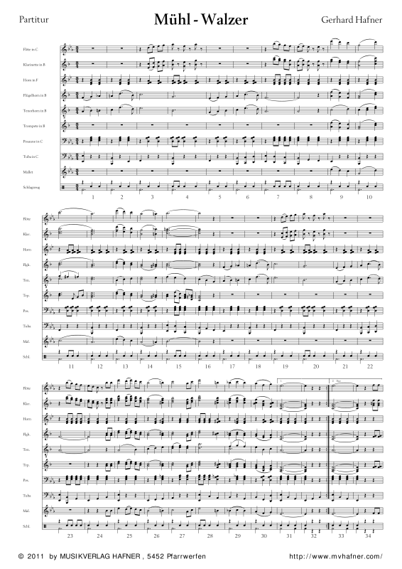 Product gallery: Page 1 of 11 Mühl-Walzer, , (large wind orchestra)