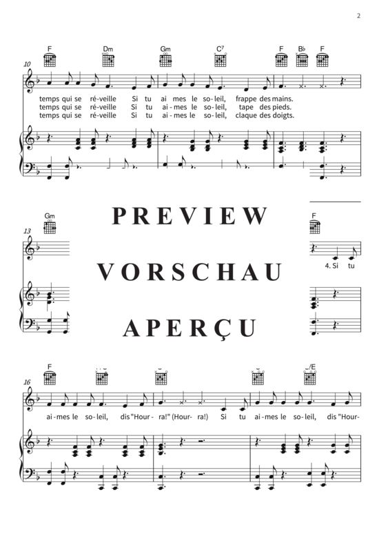 Produktgalerie: Seite 5 von 6 Si Tu Aimes Le Soleil, , (Gesang + Klavier, Gitarre)