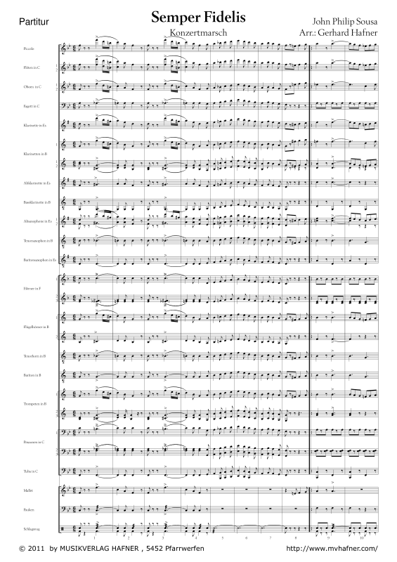 Product gallery: Page 1 of 11 Semper Fidelis, , (large wind orchestra)