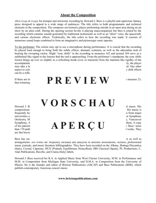 gallery: Alien Loop de Loops , , (Trompete und elektronische Aufzeichnung)
