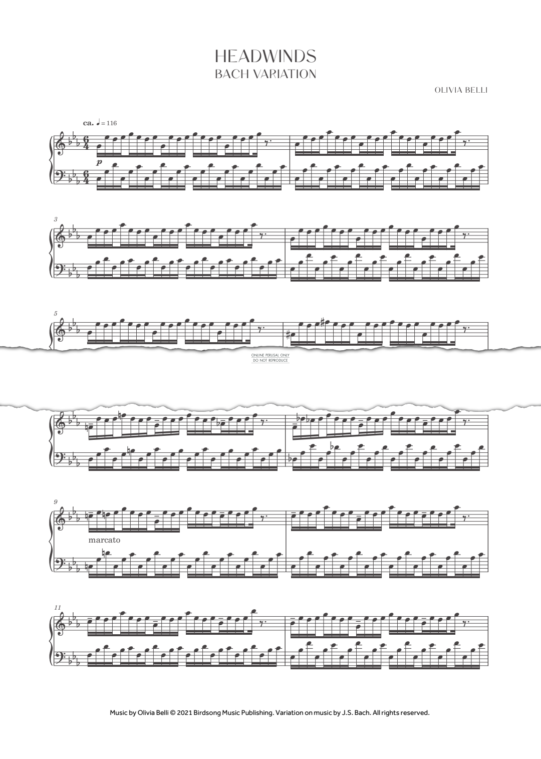 Produktgalerie: Seite 1 von 1 Headwinds - Bach Variations, Olivia Belli, Klavier