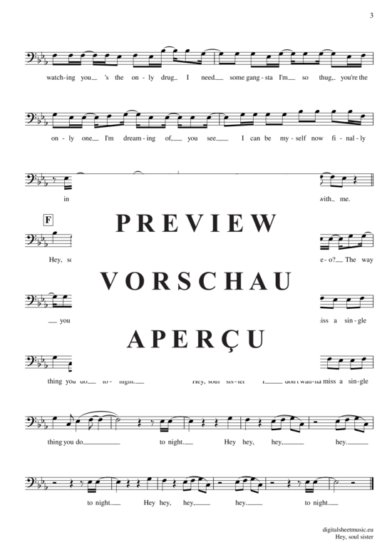 Product gallery: Page 4 of 4 Hey, soul sister , Train, (Posaune / Bariton)