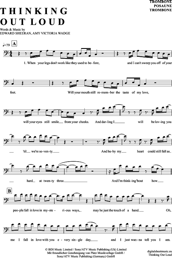 Product picture to: Thinking Out Loud Ed Sheeran