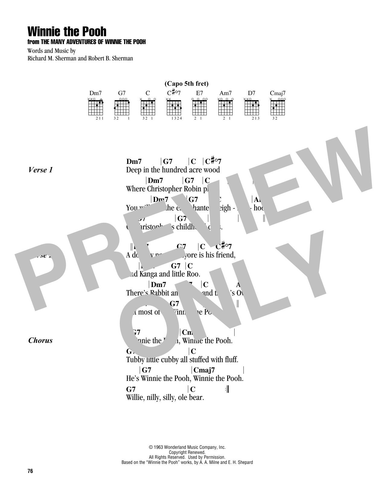 Produktbild zu: Winnie The Pooh (from The Many Adventures Of Winnie The Pooh)
