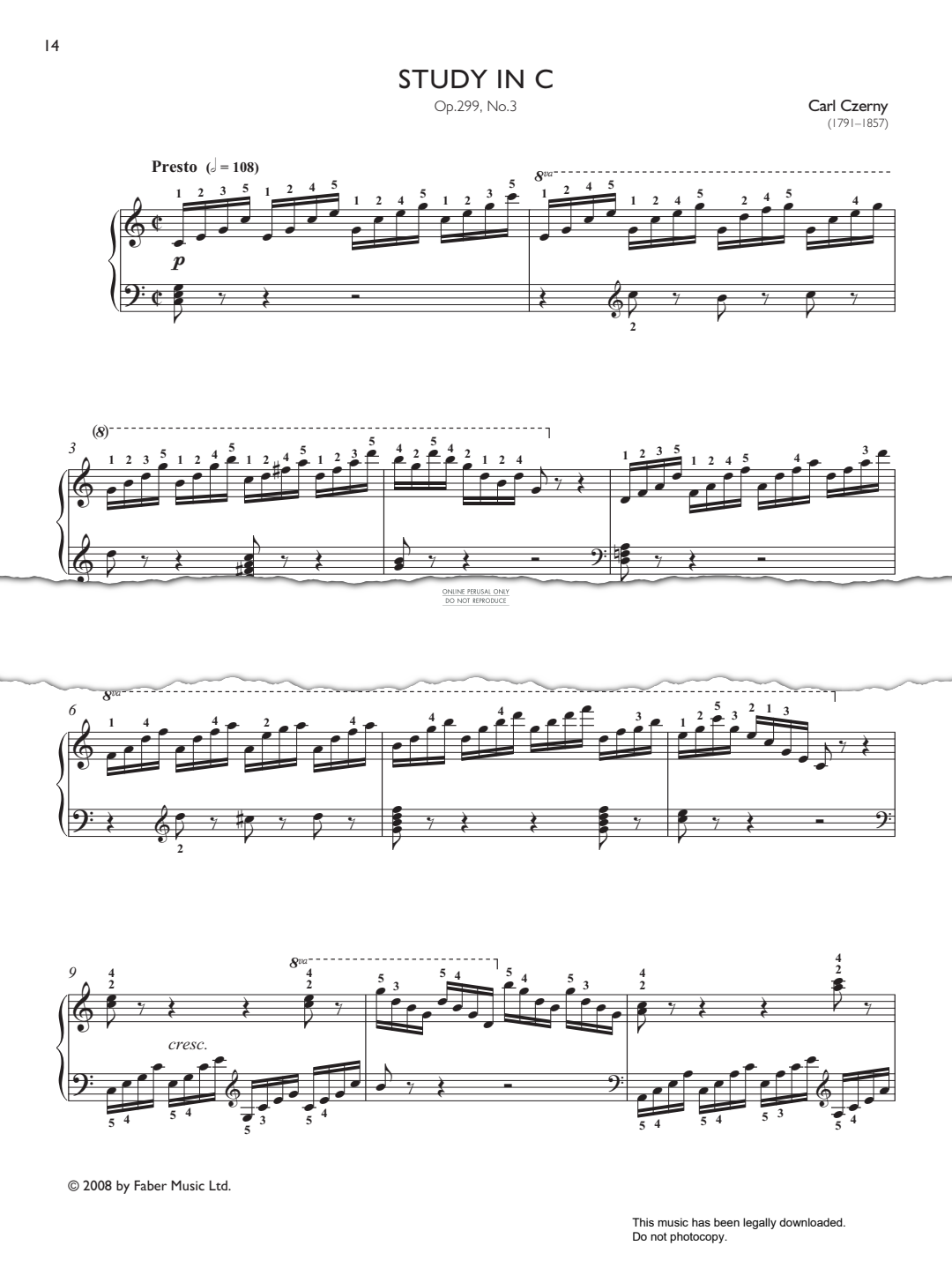 Produktbild zu: Study in C Op. 299, No. 3 (from Real Repertoire Studies Grades 4-6)