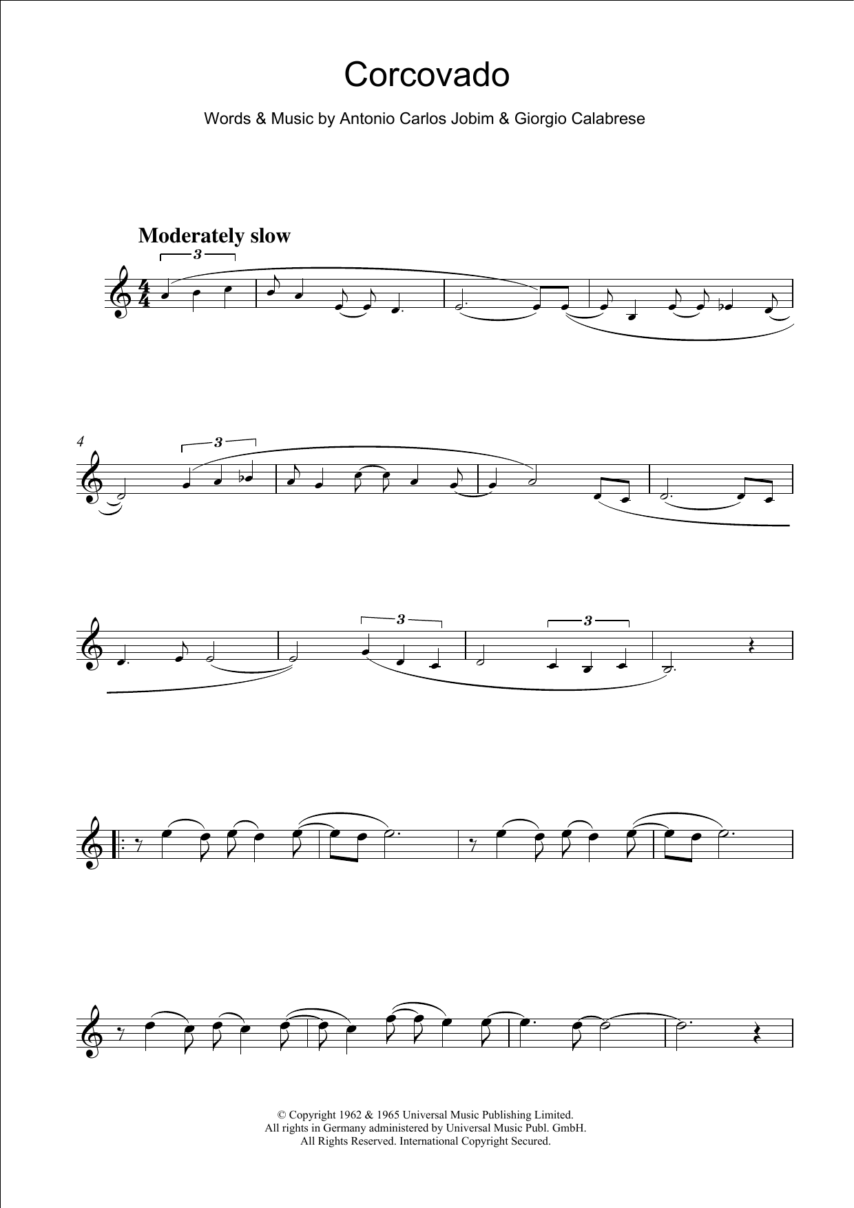 Product gallery: Page 1 of 1 Corcovado (Quiet Nights Of Quiet Stars), Antonio Carlos Jobim