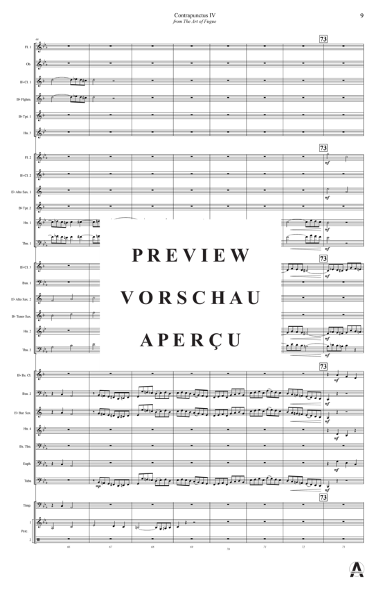 Produktgalerie: Seite 12 von 20 Contrapunctus 4 aus Kunst der Fuge , , (Concert Band)