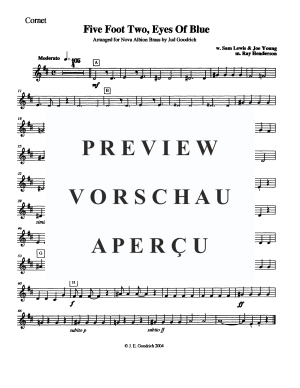 Produktgalerie: Seite 7 von 11 Five Foot Two, Eyes of Blue, , Blechbläserquintett