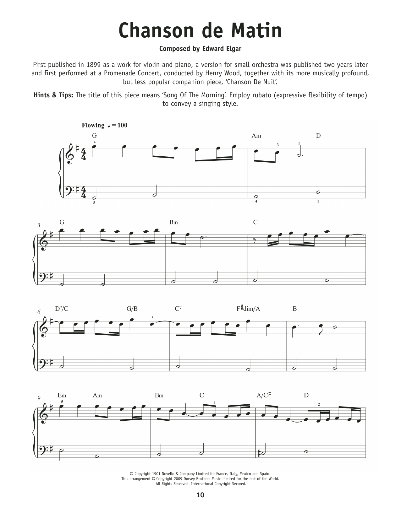 Produktbild zu: Chanson De Matin, Op. 15, No. 2