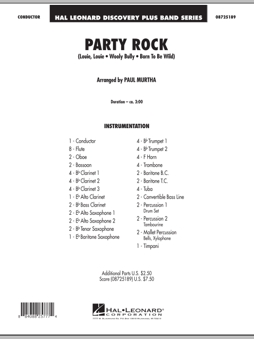 Produktgalerie: Seite 1 von 1 Party Rock - Full Score, Paul Murtha, Ensemble