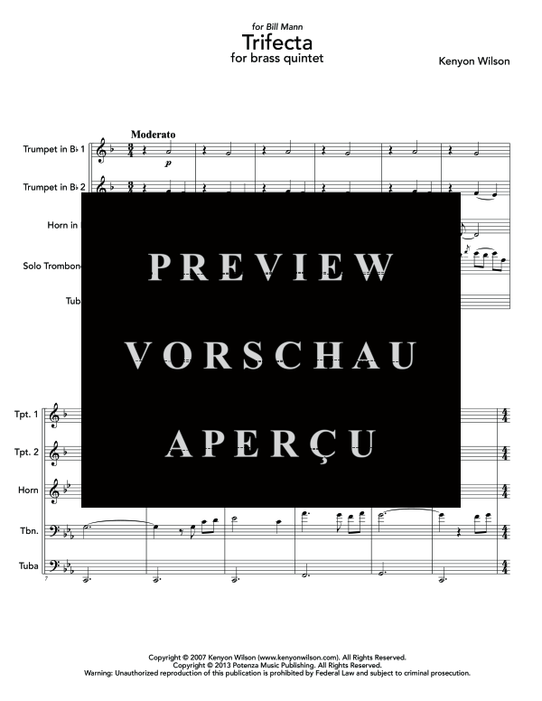 Produktgalerie: Seite 5 von 11 Trifecta, , (Blechbläser Quintett)