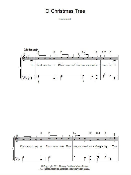 Produktgalerie: Seite 1 von 1 O Christmas Tree, Traditional, Klavier