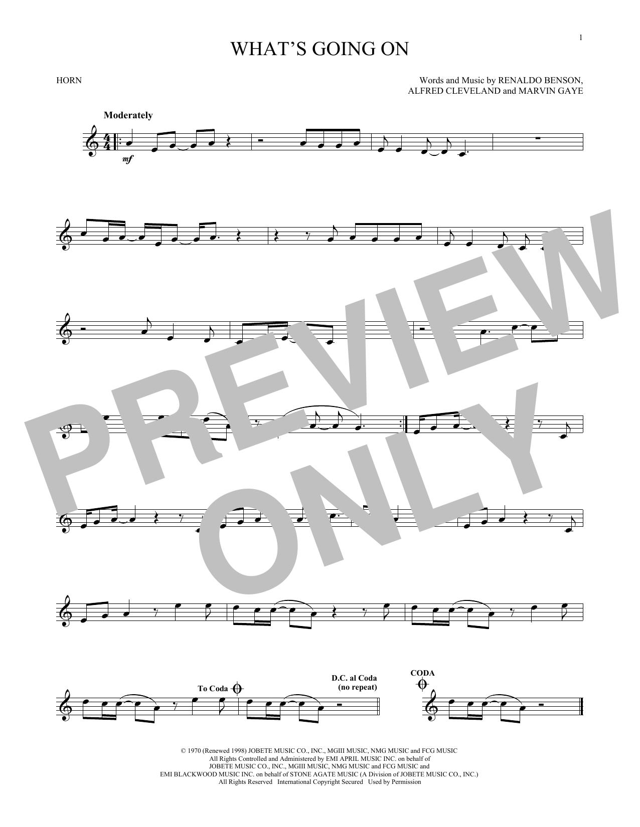 Produktgalerie: Seite 1 von 1 What's Going On, Marvin Gaye, Horn