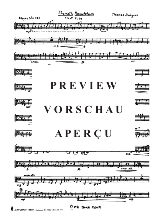 Product gallery: Page 17 of 21 Thematic Permutations , , (Tuba Quartett EETT)