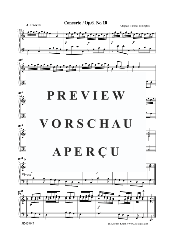 Produktgalerie: Seite 8 von 10 Concerto Op.6. No.10, , Klavier/Cembalo Solo