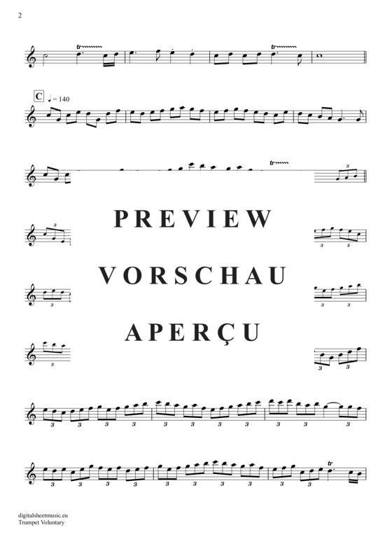 Produktgalerie: Seite 3 von 4 Trumpet Voluntary , Clarke, Jeremiah, (Oboe)