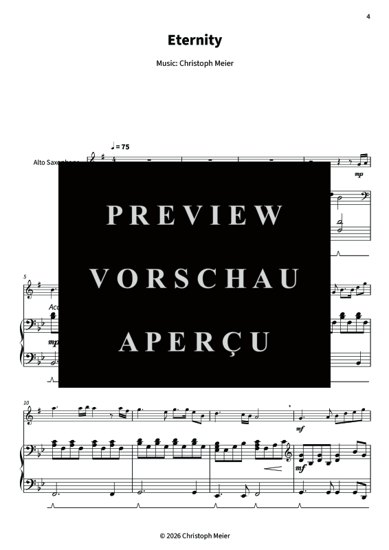 Produktgalerie: Seite 6 von 11 Eternity - Gentle Melodies for Weddings, Church, and Other Occasions, , Altsaxophon und Klavier