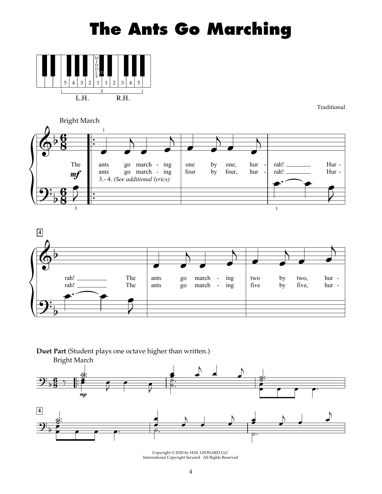 Produktgalerie: Seite 1 von 1 The Ants Go Marching, Traditional, Klavier