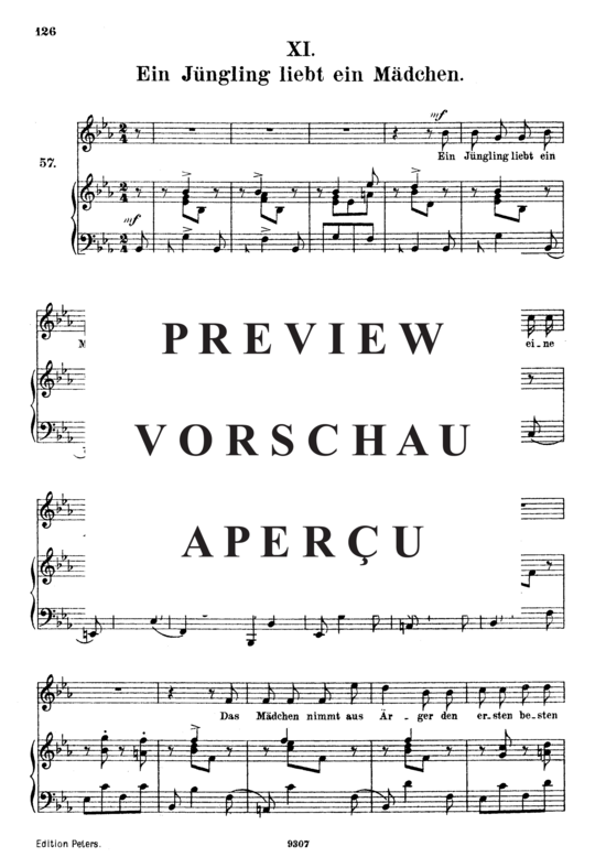 gallery: Ein jüngling liebt ein Mädchen, Op.48 No.11 , , (Gesang hoch + Klavier)