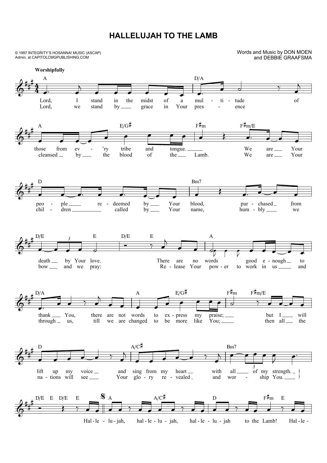 Produktbild zu: Hallelujah To The Lamb