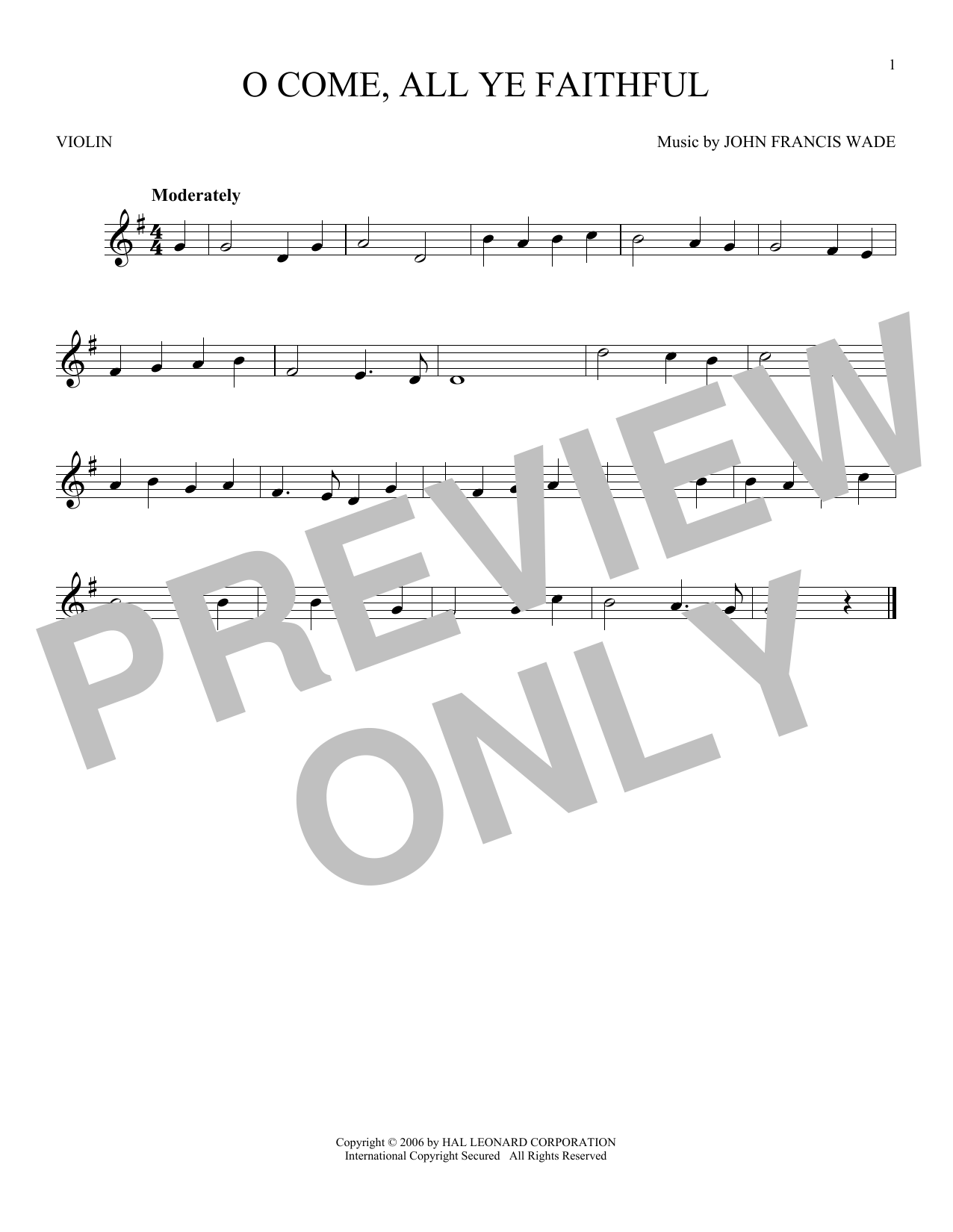 Product gallery: Page 1 of 1 O Come, All Ye Faithful, John Francis Wade