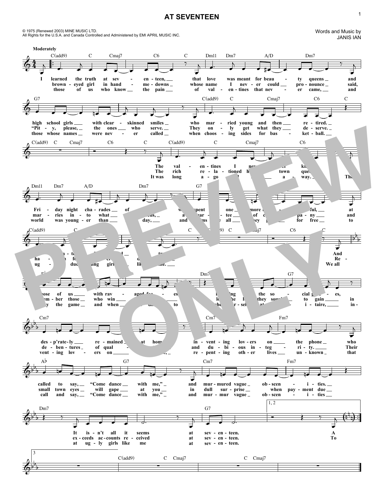 Produktbild zu: At Seventeen
