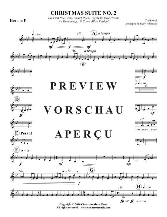 Produktgalerie: Seite 21 von 21 Christmas Suite No. 2 , , (Blechbläserquintett)