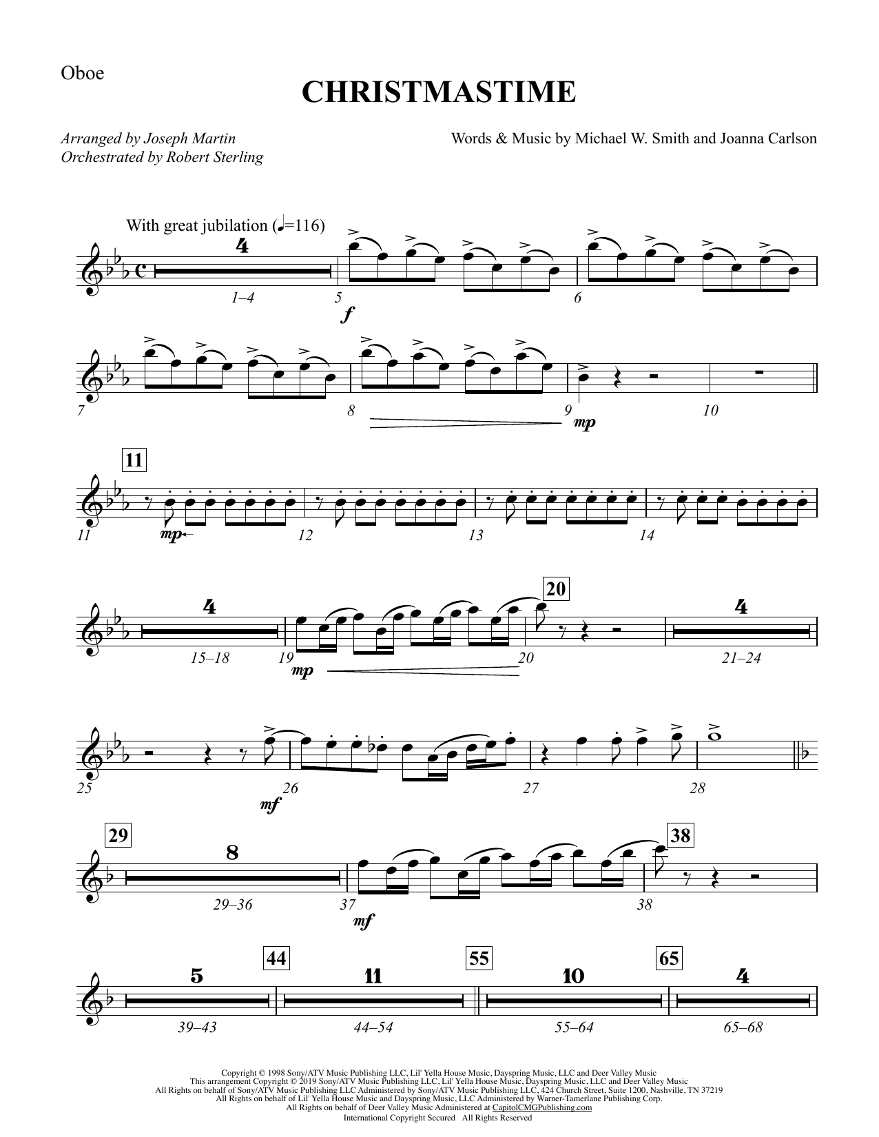 Product picture to: Christmastime (arr. Joseph M. Martin) - Oboe