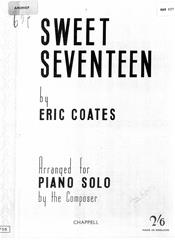 cover: Sweet Seventeen, Eric Coates, Klavier