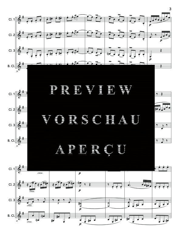 Product gallery: Page 7 of 11 String Quartet No. 1, Mvt. 4, , (Clarinet Quartet)