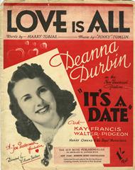 cover: Love Is All, Deanna Durbin
