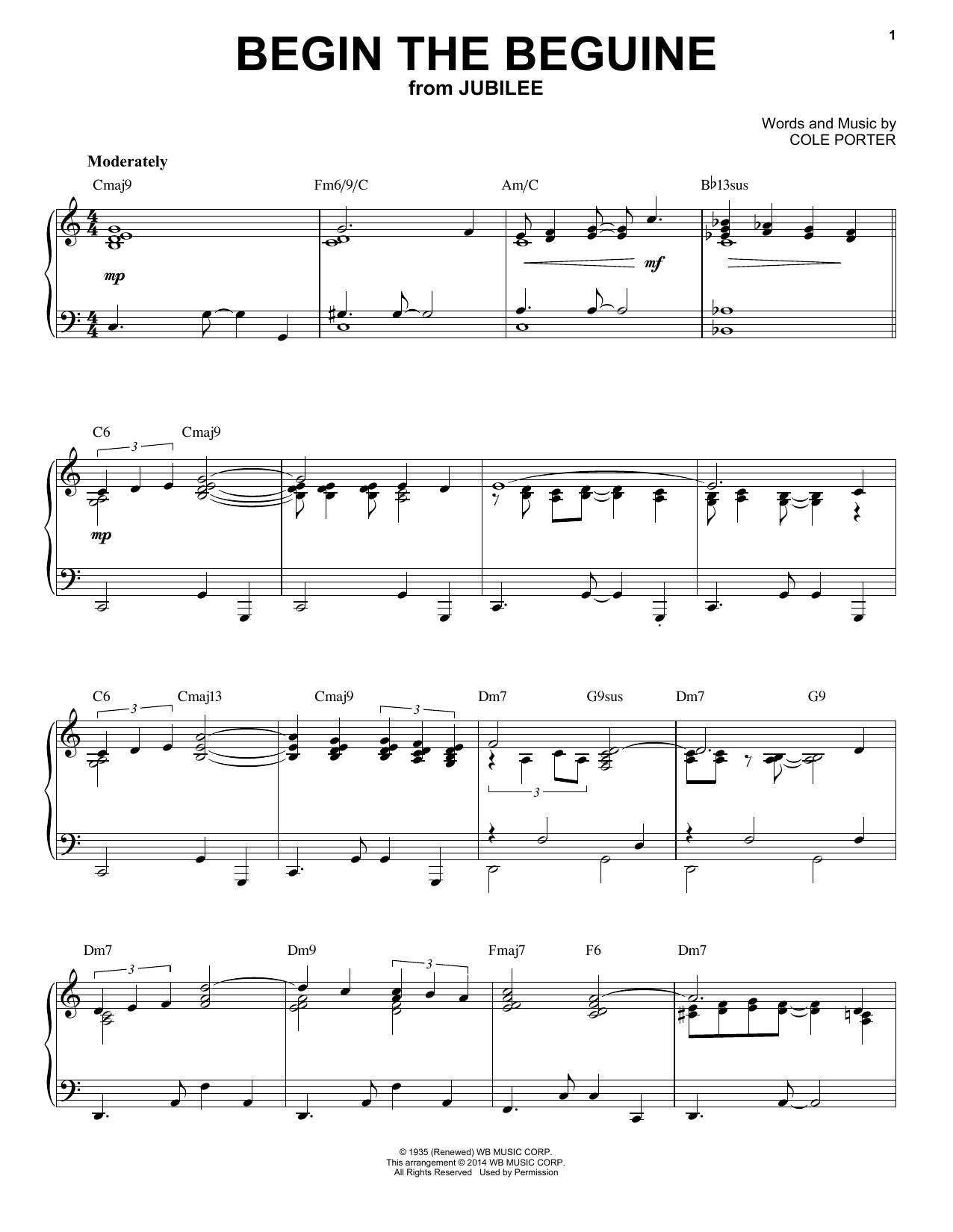 Produktbild zu: Begin The Beguine [Jazz version] (arr. Brent Edstrom)