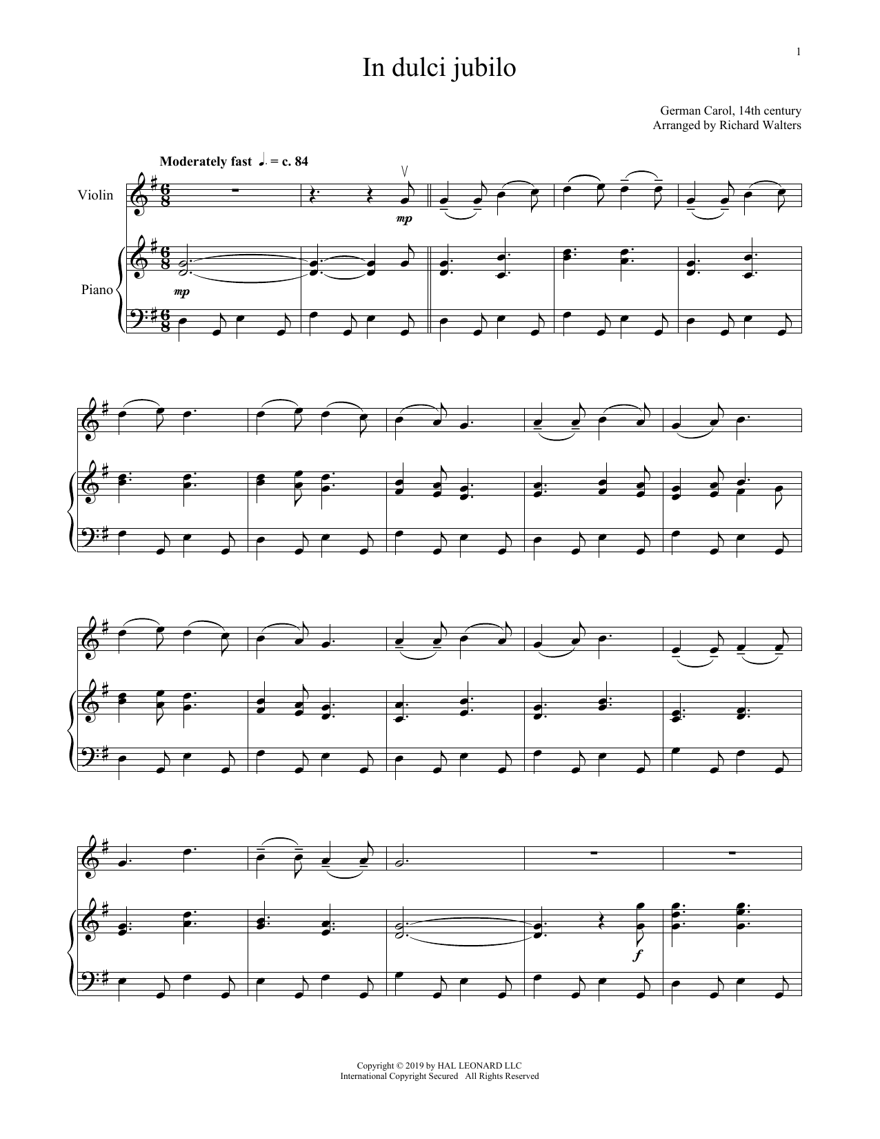 Product gallery: Page 1 of 1 In Dulci Jubilo, Christmas Carol