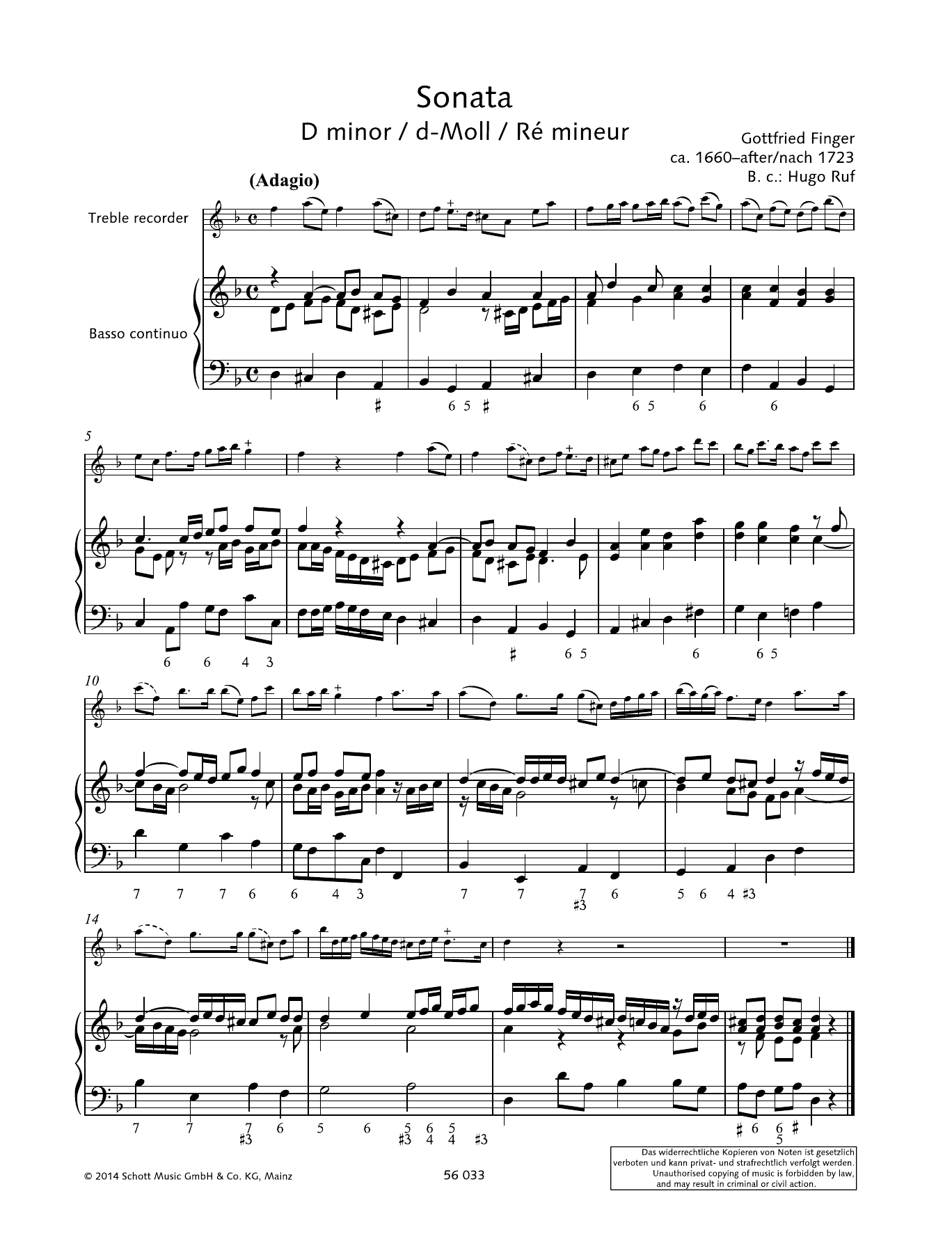 Produktbild zu: Sonata D Minor