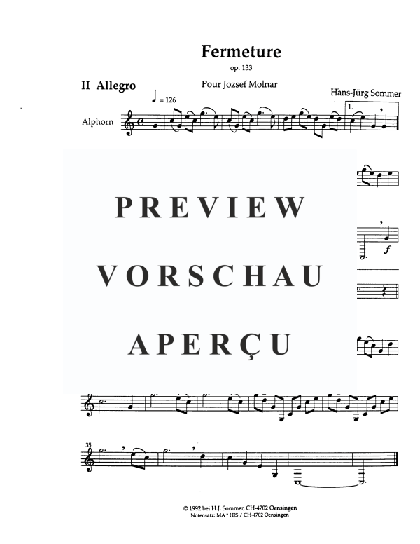 Product gallery: Page 11 of 11 Fermeture, Op. 133, , Horn In F and Piano